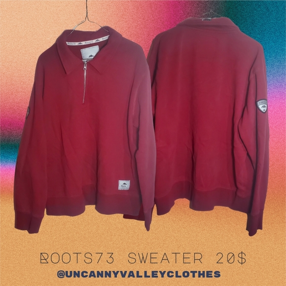 ROOTS 73 XL Red Sweater - Picture 1 of 3